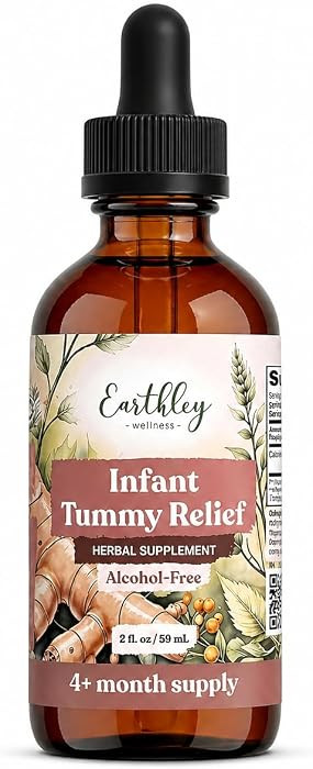 Earthley Wellness Infant Tummy Relief, Natural Gripe Water for Babies, 4 Month Supply (2 oz, 1,20... | Amazon (US)