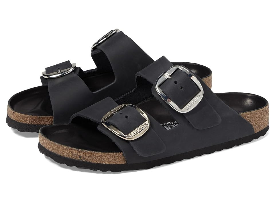 Birkenstock Arizona Big Buckle - Oiled Leather Women's Sandals Black Oiled Leather: EU 40 (US Women's 9-9.5) Regular | Zappos.com