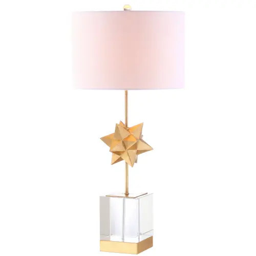 JONATHAN Y Estelle 32"" LED Metal/Crystal Table Lamp, Clear/Gold Leaf at Nordstrom | Nordstrom