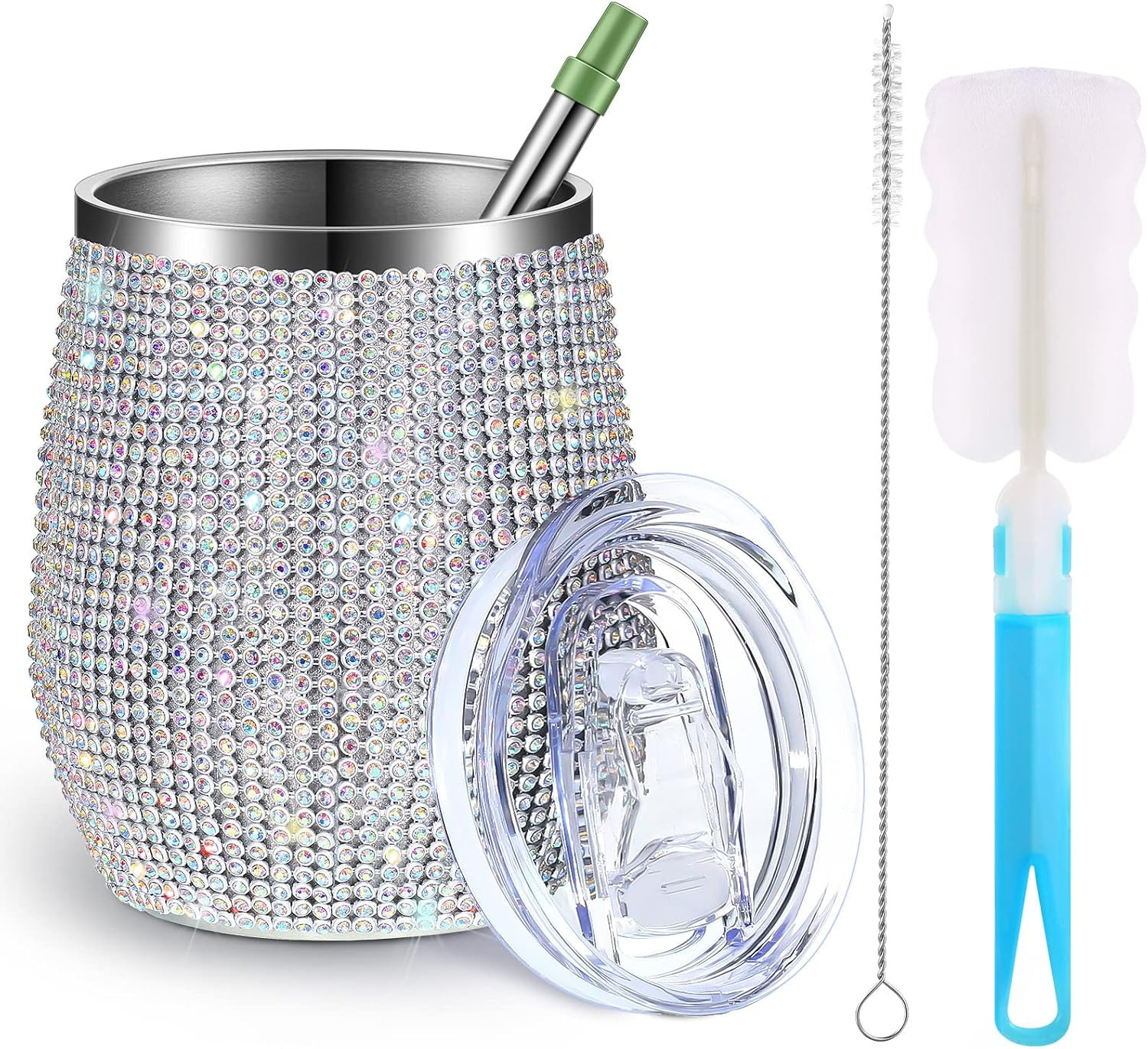 Bling Water Bottle Bling Wine Tumbler Diamond Tumbler Rhinestone for Glitter Wine Glass Tumbler G... | Amazon (US)