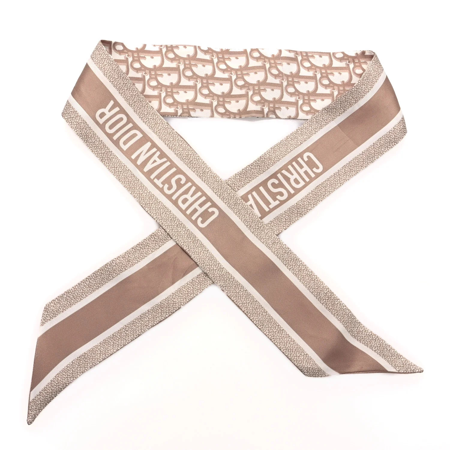 Christian Dior Silk Oblique Mitzah Scarf Rose 1852794 | FASHIONPHILE (US)