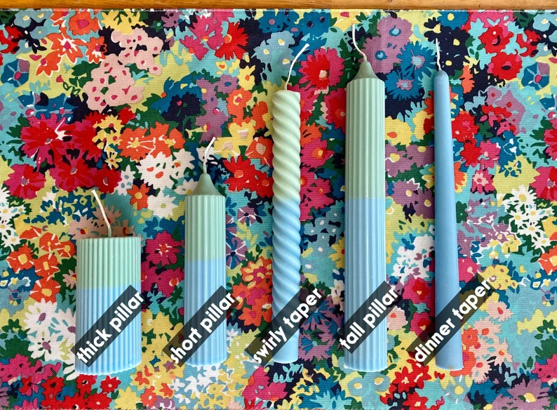 Pillar & Taper Candles | Unscented | Colorful | Handmade | Fun Candles | Etsy (US)