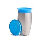 Munchkin Miracle Stainless Steel 360 Sippy Cup, Blue, 10 Ounce | Amazon (US)