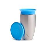 Munchkin Miracle Stainless Steel 360 Sippy Cup, Blue, 10 Ounce | Amazon (US)