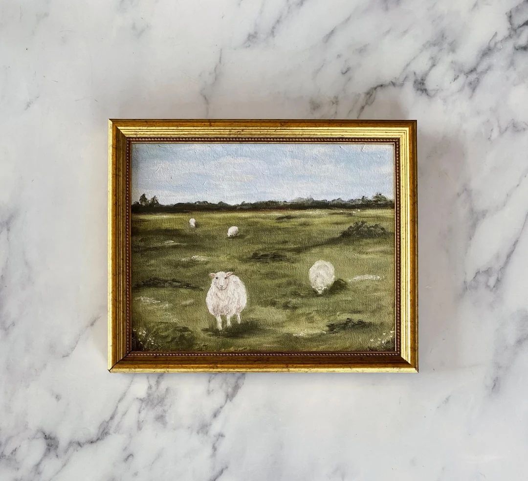 SHEEP VI Art Print - Sheep Oil Painting Print - Ewe Oil Painting Giclee Print - Countryside Origi... | Etsy (US)