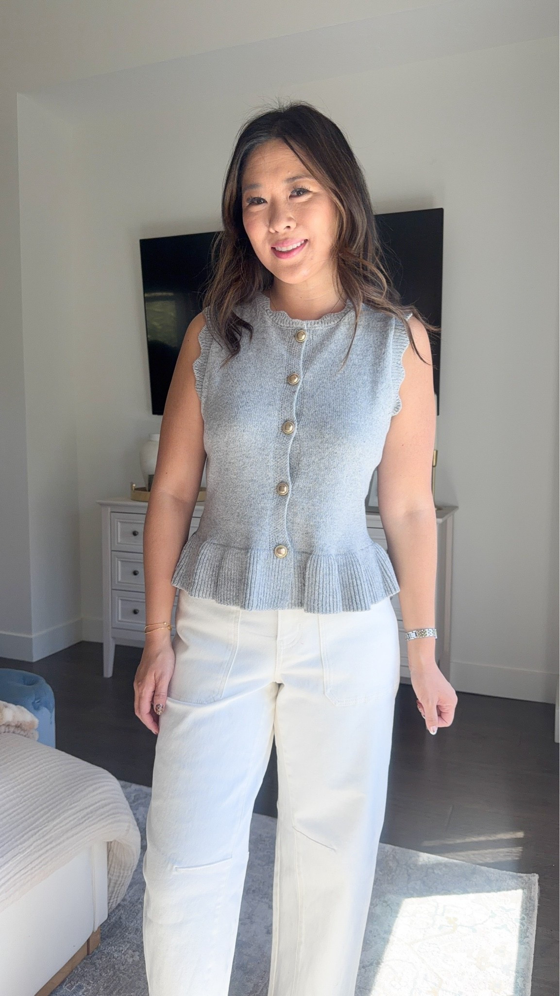 Walmart fall tops // fall fashion Brown Peplum: Medium Green Button Down Top: Small Brown Rose Vest: Small Embroidered top: Small Grey Scalloped Vest: Small Mock Neck Peplum: Small Barrel Denim: 6 Short

#LTKgrwm