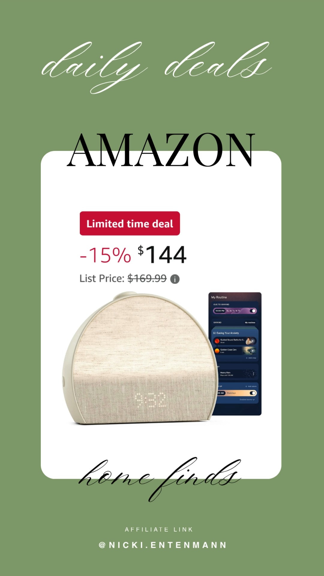 Wake up brighter with the Hatch Restore 3 Sunrise Alarm Clock. Gentle light, soothing sounds, and modern design make mornings feel calm and refreshing 🌅⏰✨

#HatchRestore3 #sunrisealarmclock #smartclock #sleepbetter #wakeuplight #bedroomdecor #wellnessgadgets #morningroutine #sleeptech #relaxingmornings 

 #LTKmorningroutine #LTKHome #LTKSaleAlert