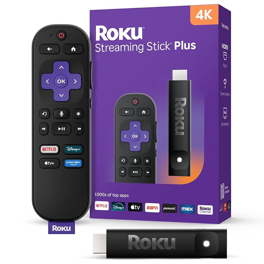 Roku Streaming Stick Plus 2025 - 4K & HDR Roku Streaming Device for TV with Voice Remote - Free &... | Amazon (US)