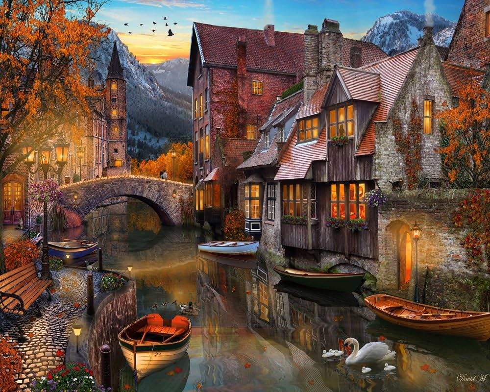 Vermont Christmas Company Autumn Canal Jigsaw Puzzle 1000 Piece | Amazon (US)