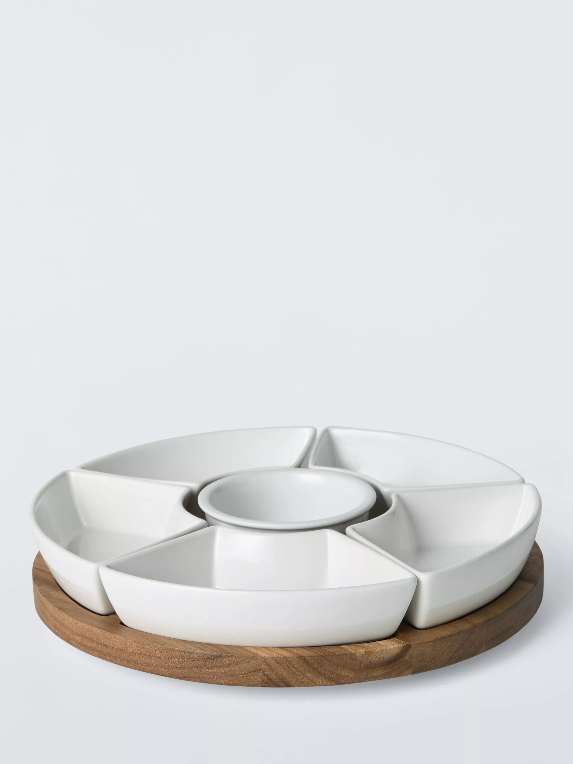 John Lewis Wood Rotating Lazy Susan Serving Set, FSC-Certified (Acacia Wood), Natural | John Lewis (UK)