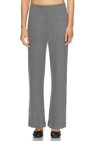 DONNI. The Sweater Rib Simple Pant in Charcoal | FWRD 
