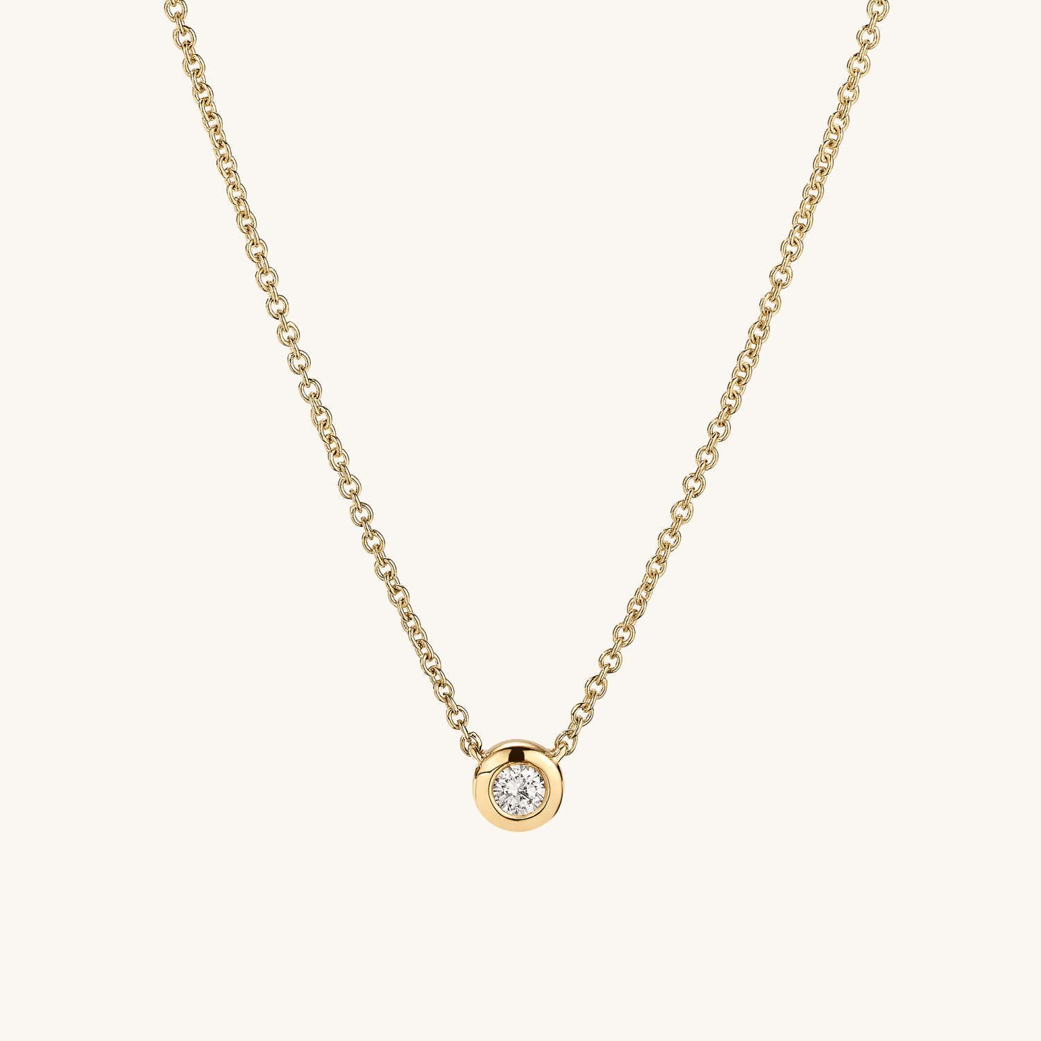 Bezel Set Diamond Necklace in 14k Yellow Gold | Mejuri | Mejuri (Global)