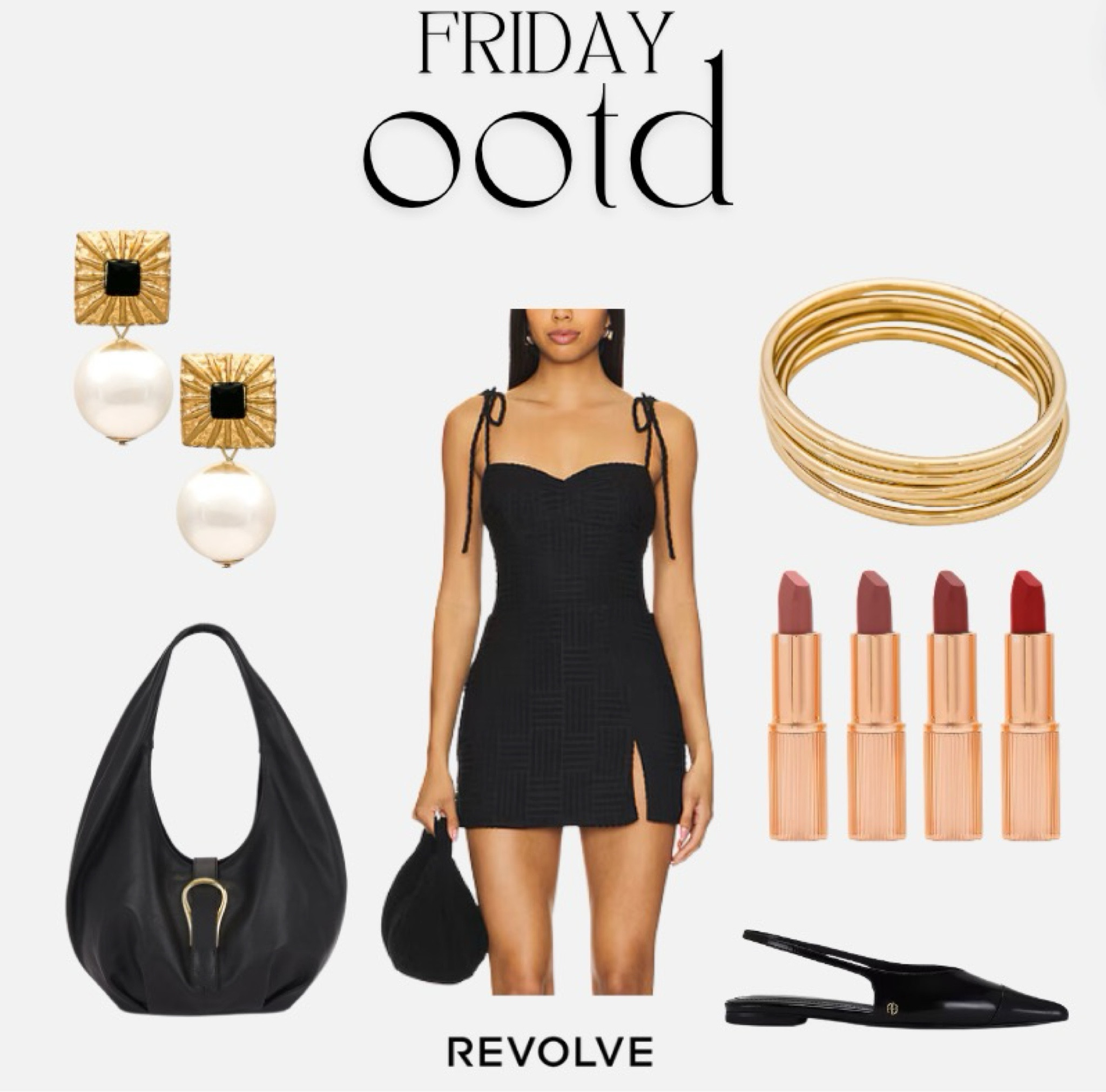 OOTD #revolve #style #ootd #blackdress #lbd #goldbangles 

#LTKSeasonal #LTKStyleTip #LTKShoeCrush
