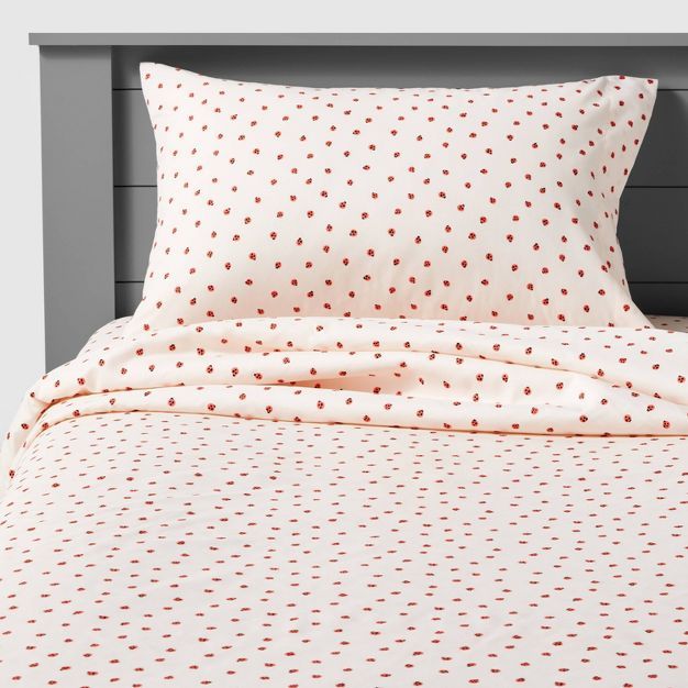 Ladybug Microfiber Sheet Set - Pillowfort™ | Target