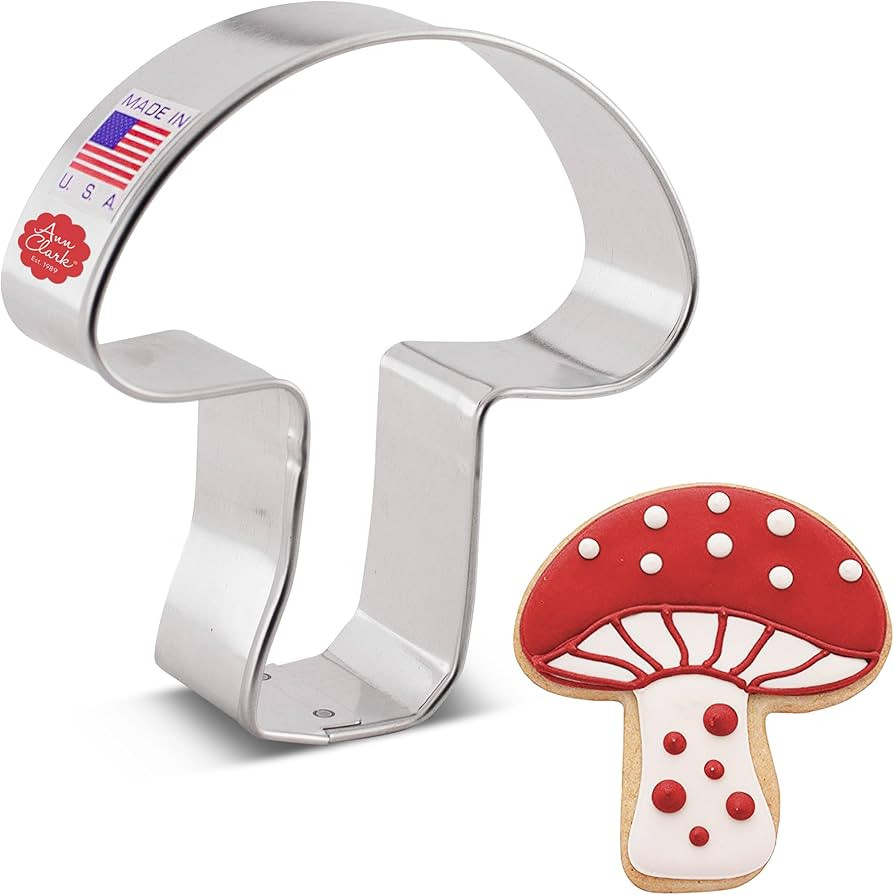 Mushroom Cookie Cutter 3.25" Made in USA by Ann Clark | Amazon (US)