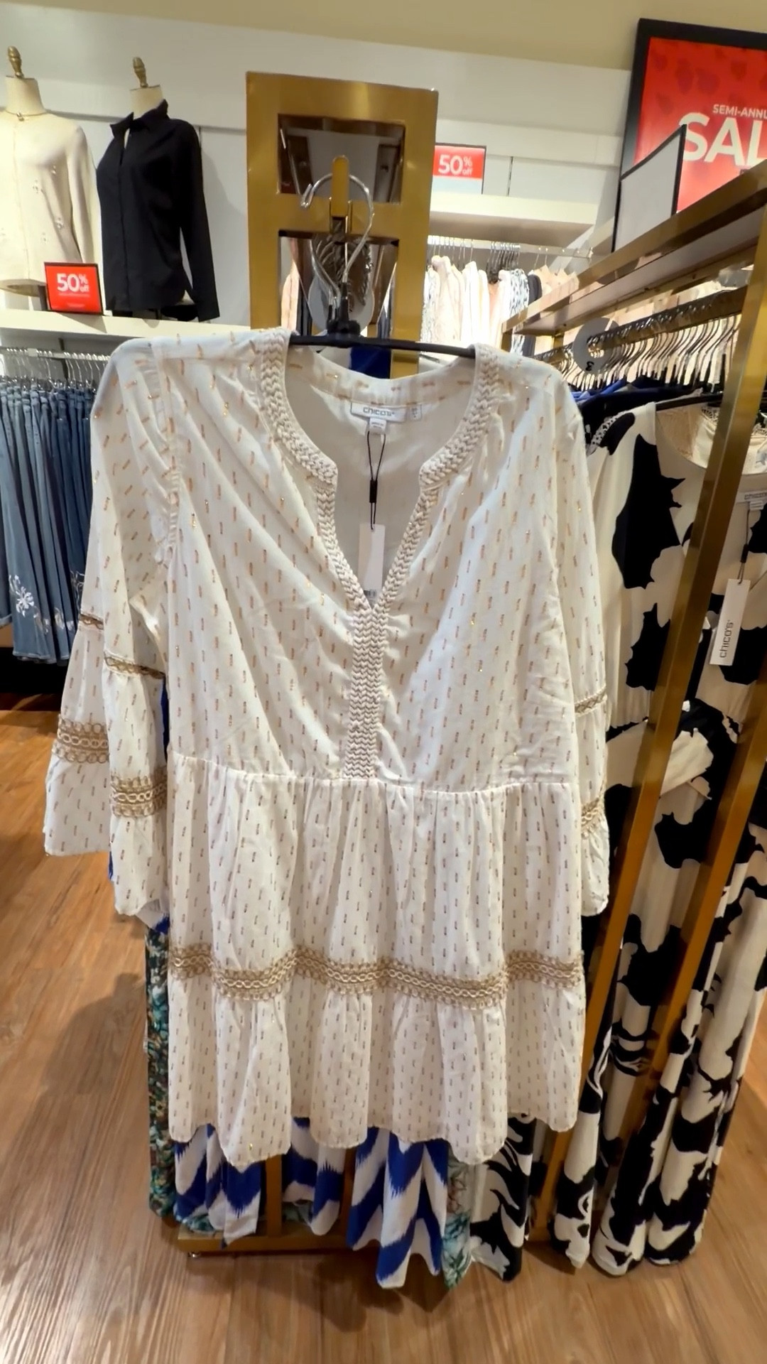 This swimsuit cover up just sold out. I linked a similar dress.
Whit boho style dress.
I am 5’7” and I wear a size 0 in Chico’s unique sizing


#LTKootd #LTKTravel #LTKOver40