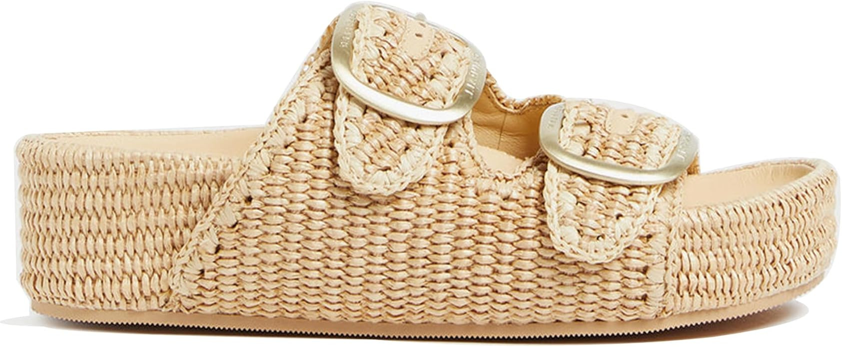 Woven Platform Sandals For Women Espadrilles Open Toe Flatform Raffia Sandals Slip On Slide Sanda... | Amazon (US)
