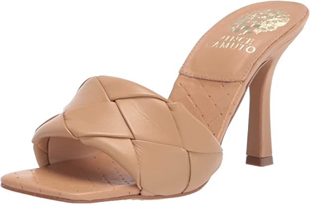 Vince Camuto Women's Footwear Brelanie Woven Strap Dress Mule Heeled Sandal | Amazon (US)