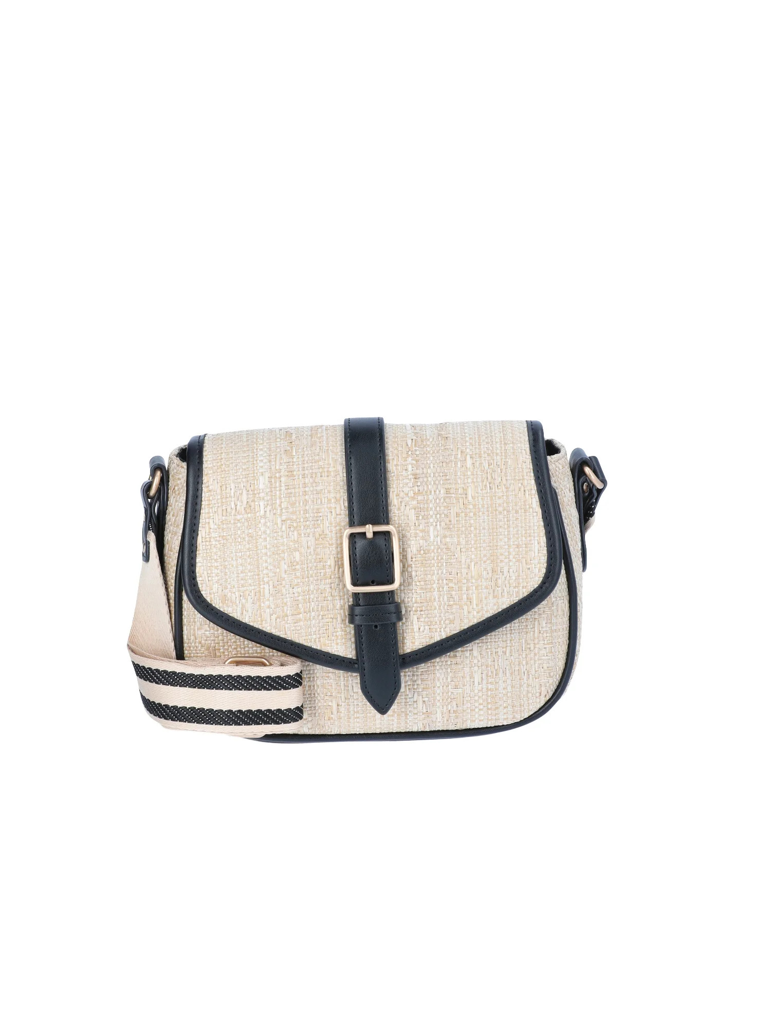 Time and Tru Women's Daisy Crossbody, Woven with Black | Walmart (US)