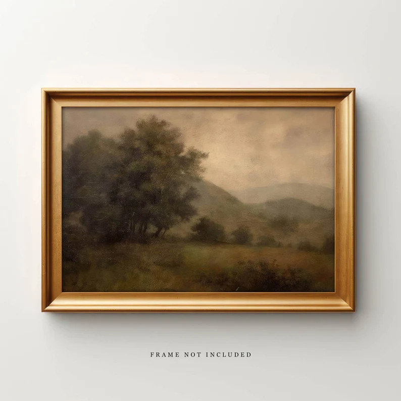 Plank & Pillow Vintage Landscape Art Print | Vintage Painting | Wall Art | Large Print | Landscap... | Etsy (US)