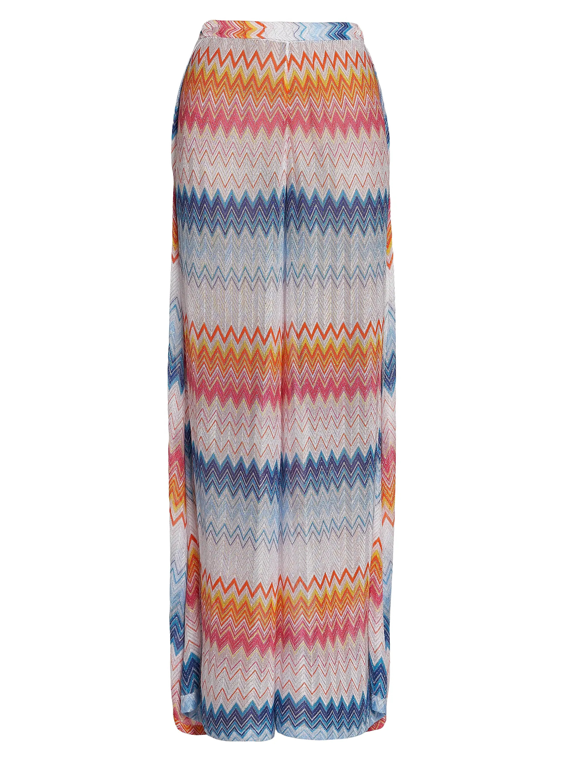Chevron Side-Slit Wide-Leg Pants | Saks Fifth Avenue