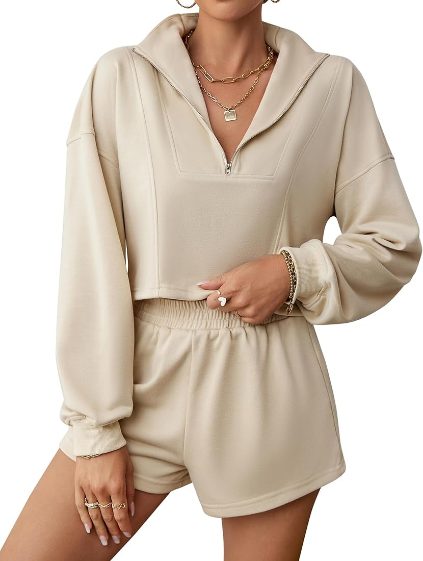 Blooming Jelly Womens 2 Piece Sweatsuits Vacation Brunch Loungewear Set Outfits Active Workout Ma... | Amazon (US)