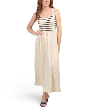 Sleeveless Mixed Media Maxi Dress | Casual Dresses  | Marshalls | Marshalls