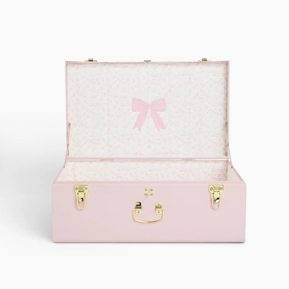 Quick Ship Pink Bow Grand Baby Trunk | Petite Keep, LLC