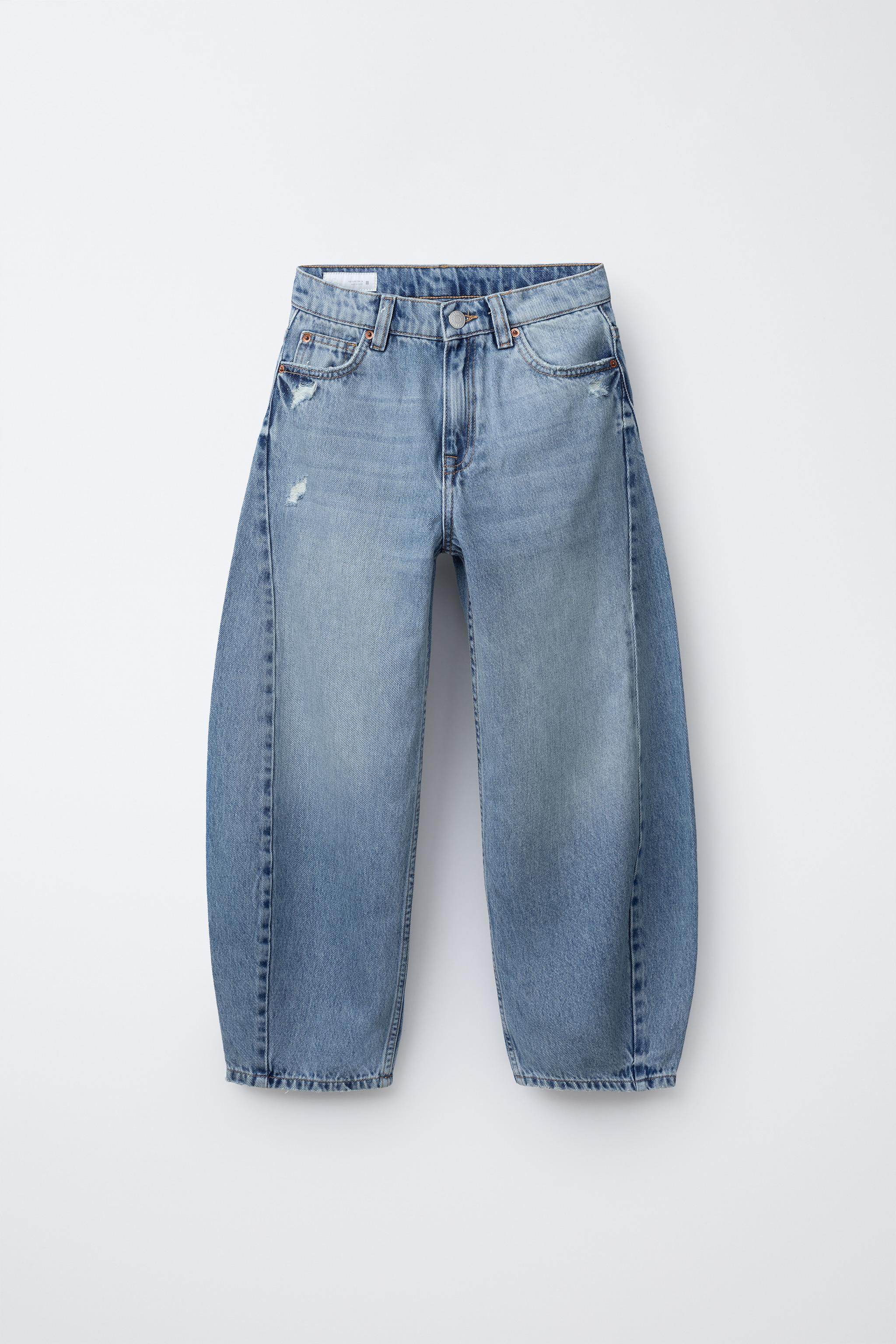 RIPPED BARREL JEANS | Zara US