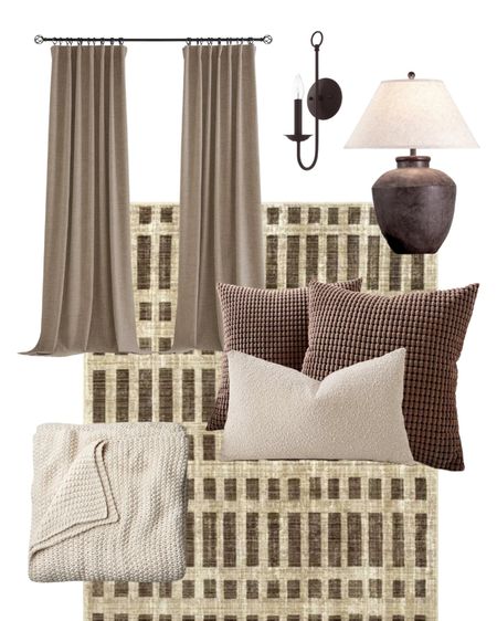 Warm neutral simple bedroom updates
Earthy organic vintage transitional
Brown beige cream tan
Curtains lamps sconce pillow throw blanket rug

#LTKhome