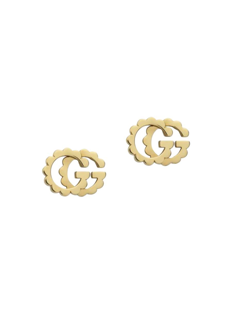 GG Running Stud Earrings In 18K Yellow Gold | Saks Fifth Avenue