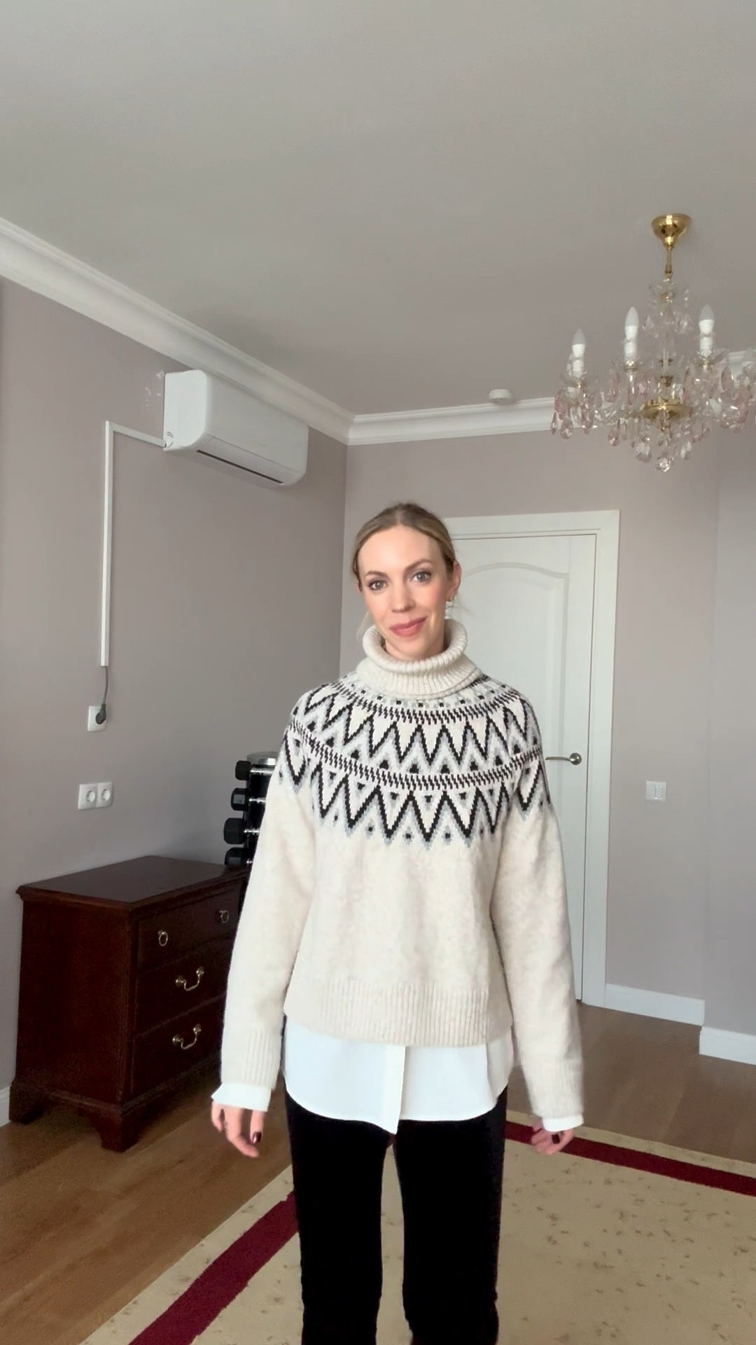 Holiday work wear, teacher outfit, fair isle sweater, velvet flare leggings, holiday office look, style over 40

#LTKOver40 #LTKWorkwear #LTKHoliday