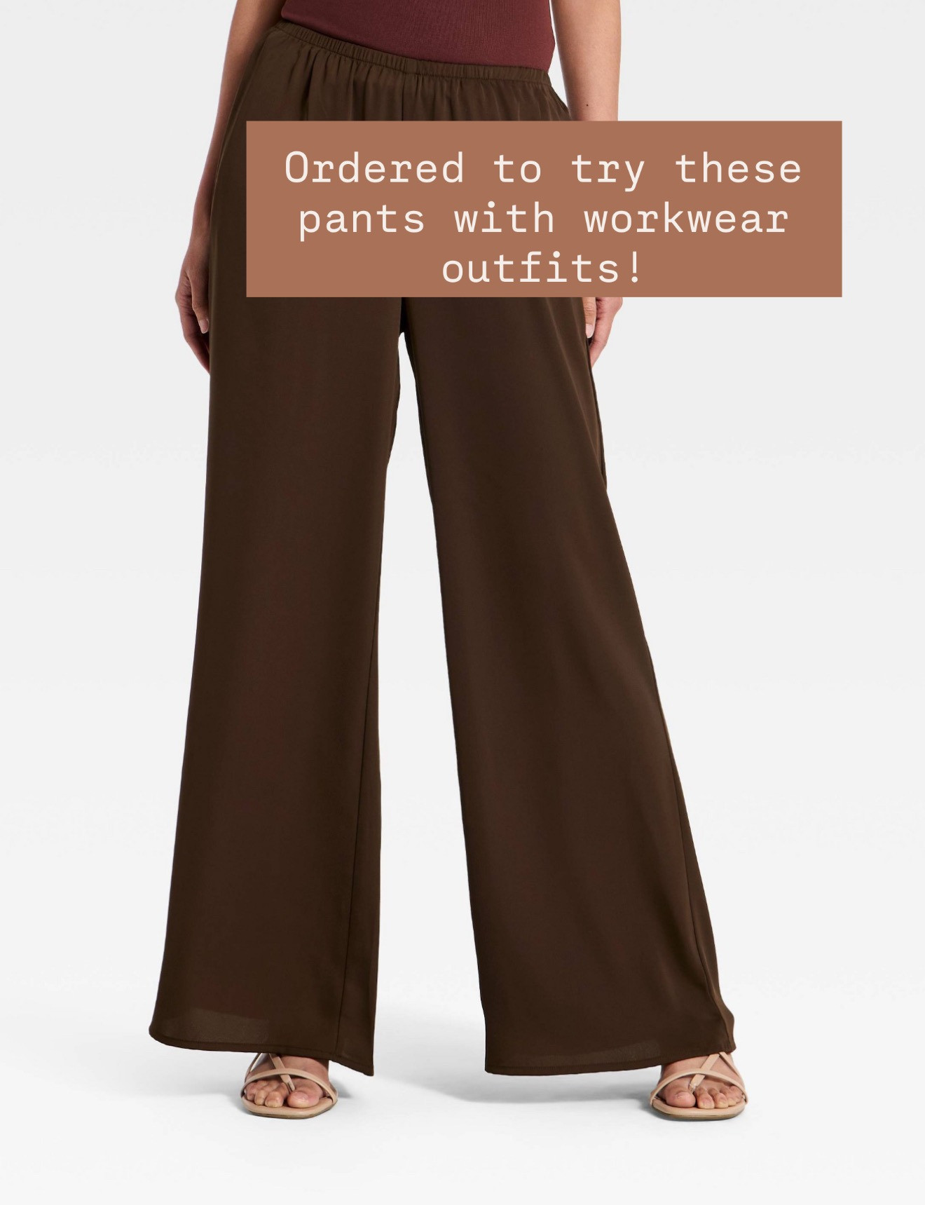 These brown pants! 😍 I can't wait to try these on and style for fall workwear! Such a good Target find!

Loverly Grey, Target, workwear, fall pants, brown pants, wide leg pants 

 #LTKSeasonal #LTKWorkwear