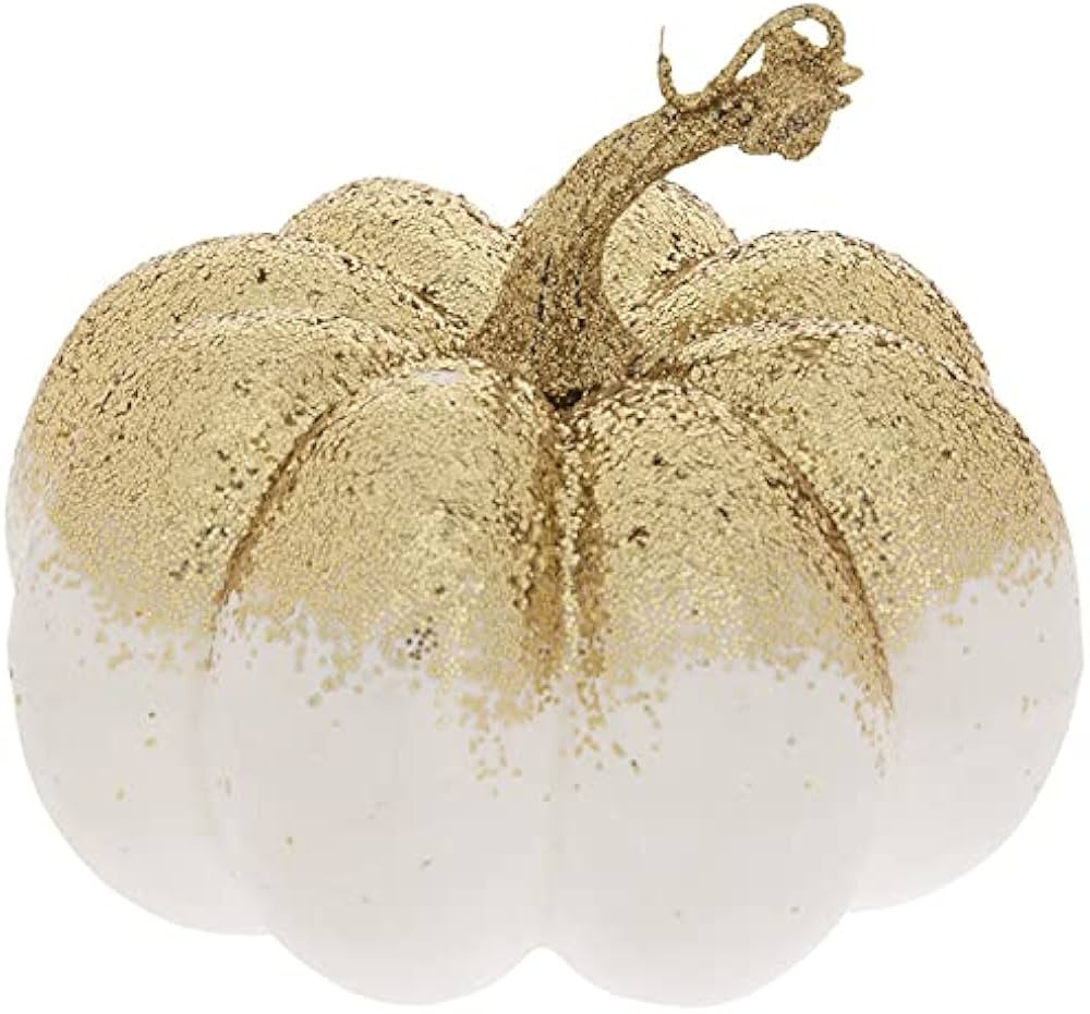 Gold Glitter Pumpkin Fall Autumn Home Decor Table Decoration | Amazon (US)