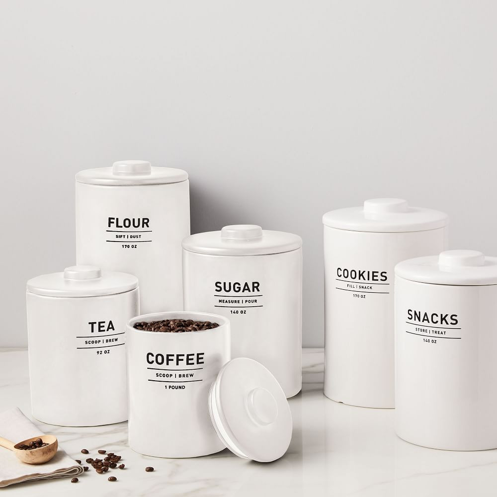 Utility Stoneware Canisters | West Elm (US)