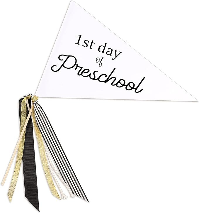 CINPIUK First Day of School Flag DIY 2022 Back to School Pennants, First Day of Preschool Flag wi... | Amazon (US)