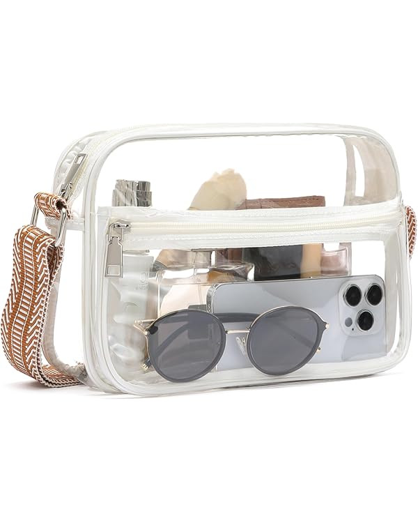 BOSTANTEN Clear Bag for Women Stadium Approved Clear Bags Small Crossbody Purse Trendy for Concer... | Amazon (US)