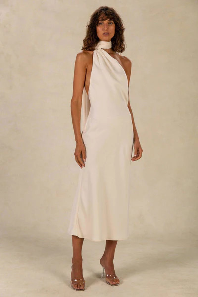 VIVICA SATIN MIDI DRESS | MISHA