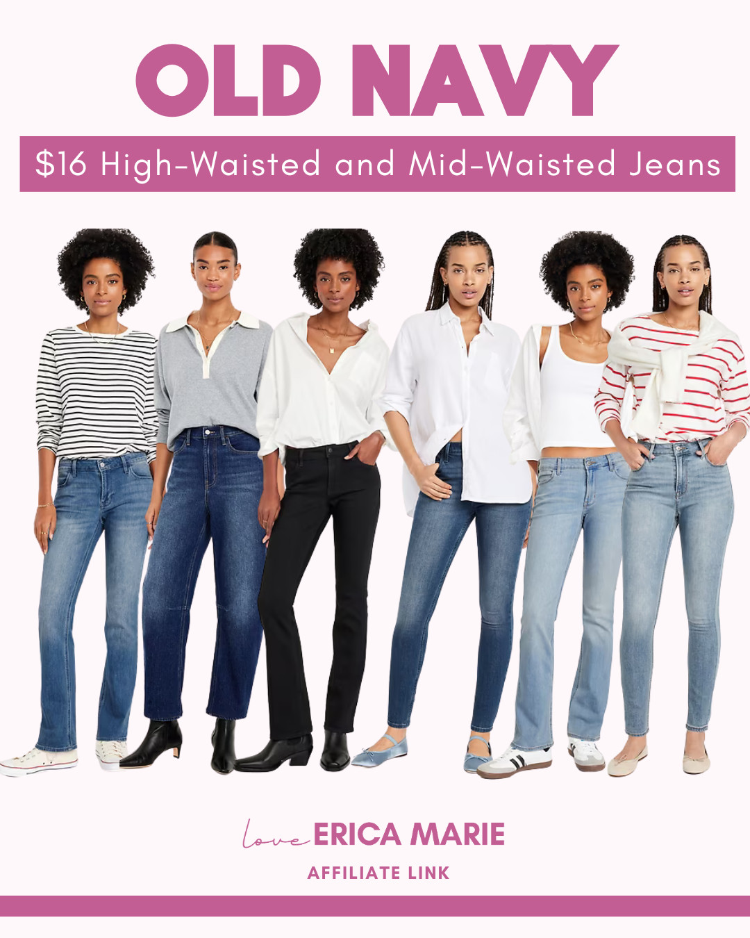 These $16 Old Navy jeans are such a good basic. High-waisted and mid-waisted options still in stock. 

 #LTKootd #LTKActive #LTKSaleAlert