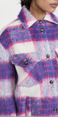 Anthropologie Shacket Medium  Blank NYC Plaid Shacket Purple Pink  (k)  | eBay | eBay US