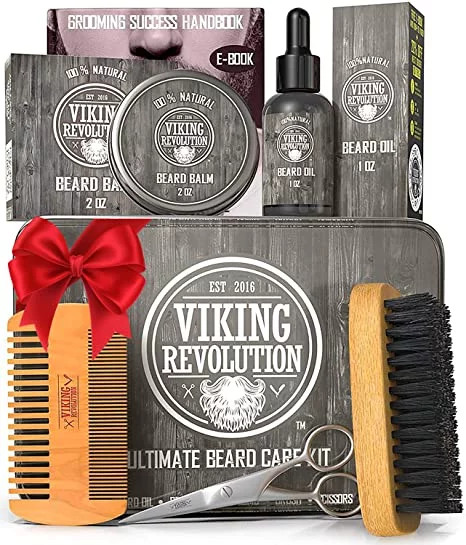 Viking Revolution - Ultimate Beard Grooming Kit - Fathers Day Gifts - Beard Oil, Beard Balm, Brus... | Walmart (US)