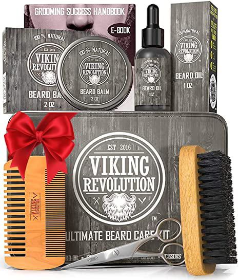 Viking Revolution - Ultimate Beard Grooming Kit - Fathers Day Gifts - Beard Oil, Beard Balm, Brus... | Walmart (US)