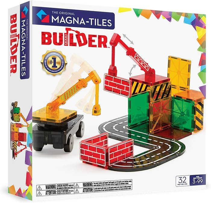 MAGNA-TILES Builder 32-Piece Magnetic Construction Set, The Original Magnetic Building Brand | Amazon (US)
