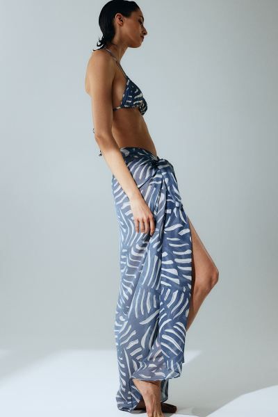Sarong - Dusty blue/patterned - Ladies | H&M US | H&M (US + CA)