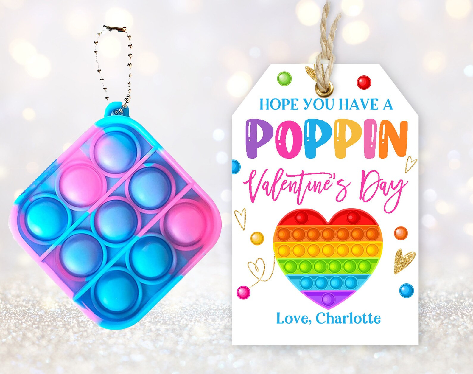 Valentines Pop It Gift Tags Poppin Valentine's Day Party | Etsy | Etsy (US)