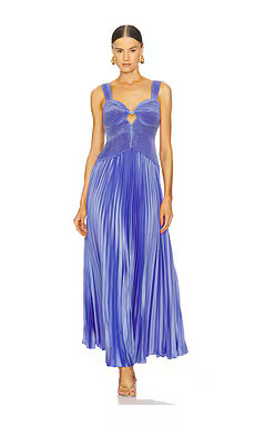 AMUR Alaia Pleated Gown in Sail Blue from Revolve.com | Revolve Clothing (Global)