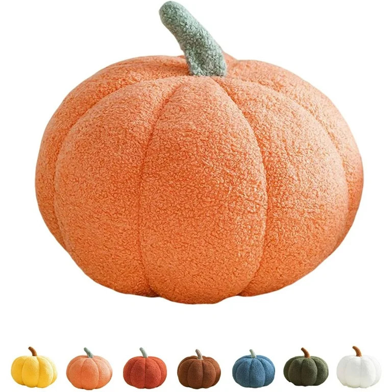 Plush Pumpkin Pillow, Fall Decoration Thanksgiving Pumpkin Shaped Throw Pillow, Cute SoftHallowee... | Walmart (US)