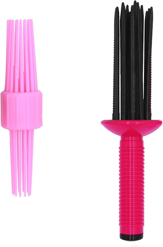 2PCS Curling Roll Comb, Curly Hair Brush for Curly Hair, Three Different Sizes of Styler Curl Bru... | Amazon (US)