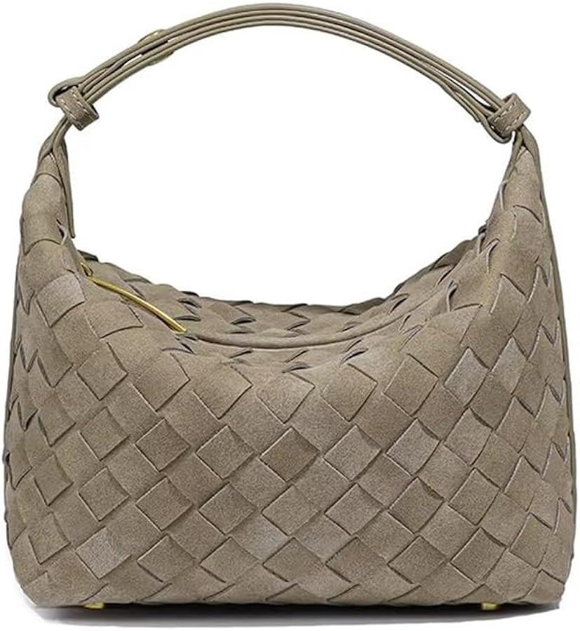 Amazon.com: Luxurious Suede Hobo Bag Women's Woven Leather Shoulder Bag Top-Handle Purse (HH03) :... | Amazon (US)