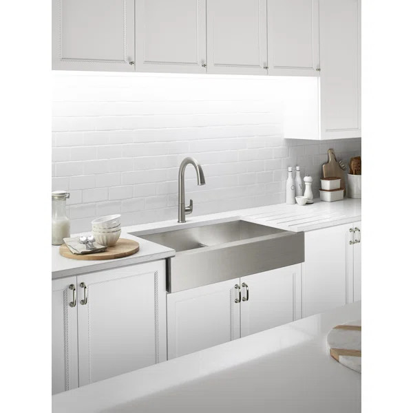 Vault 36" L x 21" W Double Basin Farmhouse Kitchen Sink | Wayfair North America